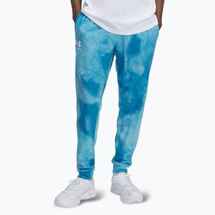 Vyriškos kelnės Under Armour Rival Terry Printed Jogger ether blue/onyx white
