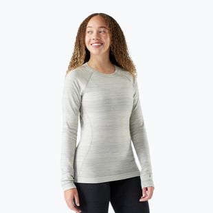 Moteriški termoaktyvūs marškinėliai Smartwool Merino 250 Baselayer Crew Boxed šviesiai pilkos spalvos su atspalviu