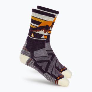 Moteriškos kojinės Smartwool Hike Light Cushion New Pattern Crew prple ris