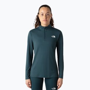 Moteriški marškinėliai The North Face Flex 1/4 Zip Slim deep cypress