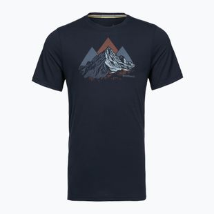 Vyriški marškinėliai Smartwool Peak Bagger Active SS Graphic Tee navy