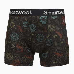 Vyriškos termoaktyvios trumpikės Smartwool Merino Print Boxer Brief Boxed black paisley