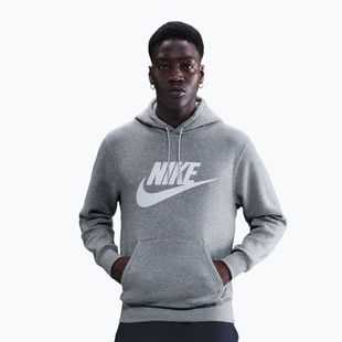 Vyriškas džemperis Nike Club Pullover Hoodie dark grey heather/light smoke grey/white