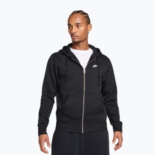 Vyriškas džemperis Nike Club Full Zip Hoodie black/black/white