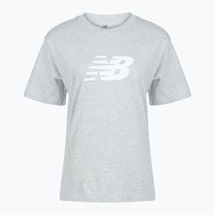 Moteriški marškinėliai New Balance Sport Jersey Relaxed Logo reflection/white/light arctic grey