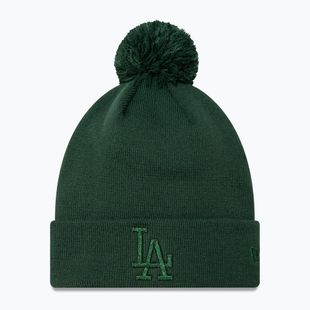 Moteriška kepuraitė su snapeliu New Era Metallic Bobble Knit Beanie Los Angeles Dodgers dark green