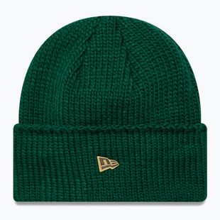Žieminė kepurė New Era Metal Pin Wide Cuff Knit Beanie dark green