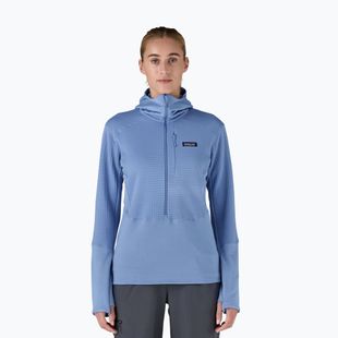 Moteriška softshell striukė Patagonia R1 Hybrid Pullover Hoody abundant blue