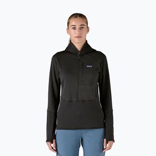 Moteriška softshell striukė Patagonia R1 Hybrid Pullover Hoody juoda
