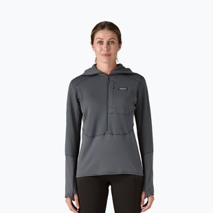 Moteriška softshell striukė Patagonia R1 Hybrid Pullover Hoody smolder blue
