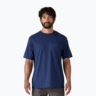 Vyriški marškinėliai Patagonia Boardshort Logo Pocket Responsibili clement blue