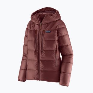 Moteriška pūsta striukė Patagonia Fitz Roy Down Hoody dark ruby w / sizzle red