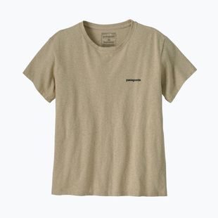 Moteriški marškinėliai Patagonia P-6 Logo Responsibili-Tee pumice