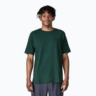Vyriški marškinėliai Patagonia P-6 Logo Responsibili-Tee cascade green