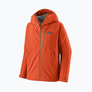 Vyriškas lietpaltis Patagonia Granite Crest Rain coal orange