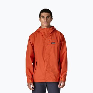 Vyriškas lietpaltis Patagonia Outdoor Everyday Rain coal orange
