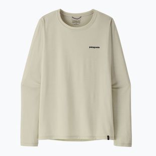 Moteriški marškinėliai ilgomis rankovėmis Patagonia Capilene Cool Daily Shirt - Boardshort Logo dyno white
