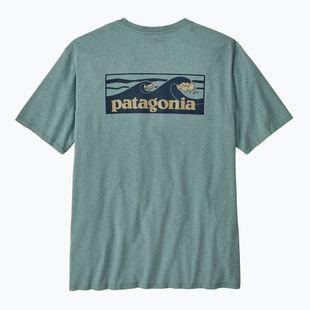 Vyriški marškinėliai Patagonia Boardshort Logo Pocket Responsibili blue sage