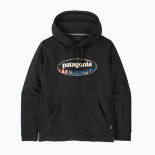 Vyriškas džemperis Patagonia '95 Oval Logo Uprisal Hoody Black: Kaleido