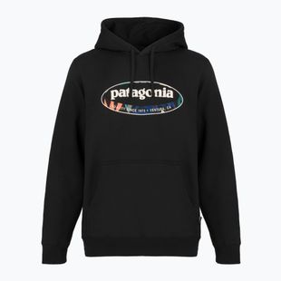 Vyriškas džemperis Patagonia '95 Oval Logo Uprisal Hoody Black: Kaleido