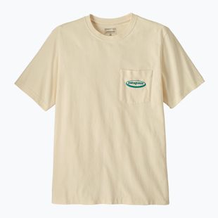 Vyriški marškinėliai Patagonia Midweight '95 Oval Logo Pocket Tee undyed natural