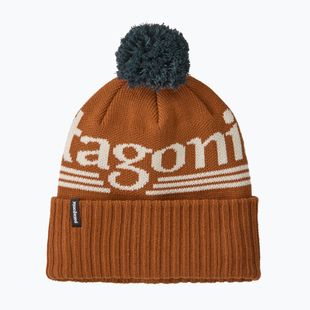Žieminė kepurė Patagonia Powder Town hut tripper logo: cinnamon brown