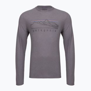 Vyriški ilgomis rankovėmis marškinėliai Patagonia Cap Cool Trail Stratapeaks may grey