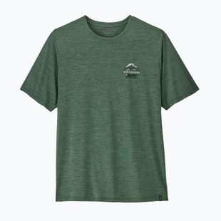 Vyriški marškinėliai Patagonia Cap Cool Daily Great Waves canopy green - light canopy green x-dye