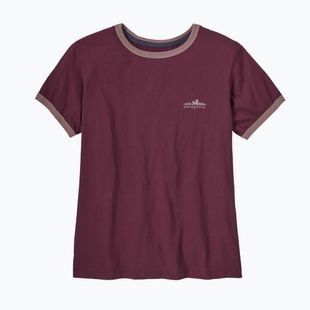 Moteriški marškinėliai Patagonia Fitz Roy Foothills Ringer Tee berry fig