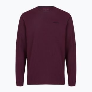 Vyriški ilgomis rankovėmis marškinėliai Patagonia P-6 Logo Responsibili berry fig