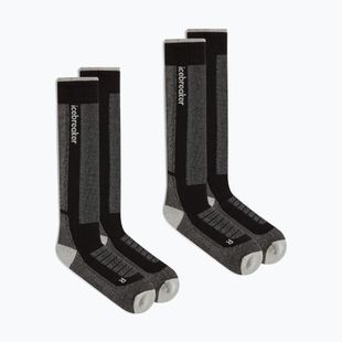 Vyriškos slidinėjimo kojinės Icebreaker Merino Ski+ Medium OTC 2 Pack black/ether/graphite