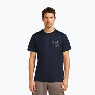 Vyriški marškinėliai icebreaker Merino 150 Tech Lite Peaceful Pass Tee midnight navy