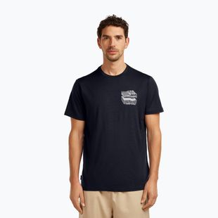 Vyriški marškinėliai icebreaker Merino 150 Tech Lite Evolving Lay Tee midnight navy