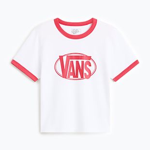 Moteriški marškinėliai Vans Center Chest Ringer Tee white