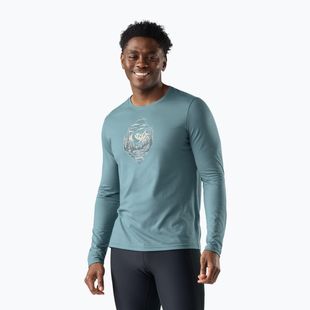 Vyriški ilgomis rankovėmis marškinėliai Smartwool Wander Valley Active Long Sleeve Graphic Tee dusty tea