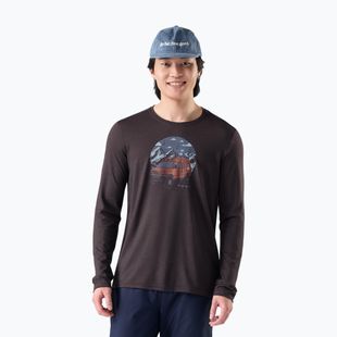 Vyriški ilgomis rankovėmis marškinėliai Smartwool First Chair Pursuit Active LS mink heather