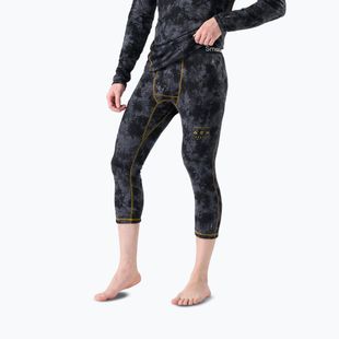 Vyriškos termo kelnės Smartwool Classic Thermal Merino Base Layer 3/4 Bottom Boxed black tie dye/hny gold