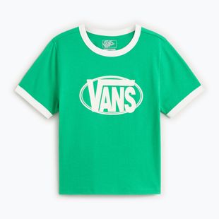 Moteriški marškinėliai Vans Center Chest Ringer Tee vivid verdant