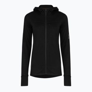 Moteriškas žygio džemperis Icebreaker Merino 300 Realfleece Descender Zip Hoodie black