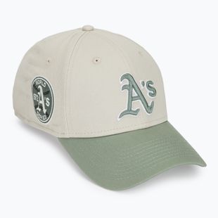 Kepuraitė su snapeliu New Era WS Patch 9Forty Oakland Athletics light beige
