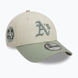 Kepuraitė su snapeliu New Era WS Patch 9Forty Oakland Athletics light beige