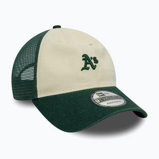 Kepuraitė su snapeliu New Era 9Twenty Trucker Oakland Athletics light beige