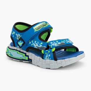 Vaikiškos basutės SKECHERS Mega Splash black/blue/lime