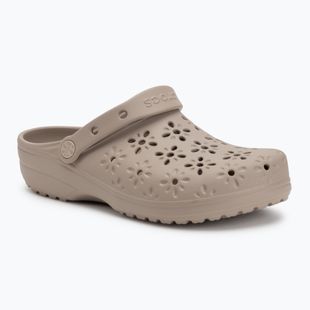 Šlepetės Crocs Classic Floral Cutout Clog taupe