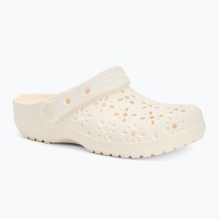 Vaikiškos šlepetės Crocs Classic Floral Cutout Clog Kids chalk
