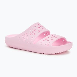 Šlepetės Crocs Classic Floral Cutout Sandal pink milk