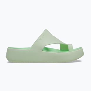 Moteriškos šlepetės per pirštą Crocs Getaway Platform Toe Loop jade tint