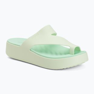 Moteriškos šlepetės per pirštą Crocs Getaway Platform Toe Loop jade tint