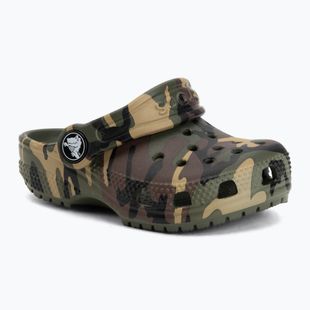 Vaikiškos šlepetės Crocs Classic Camouflage Toddler army green/multi