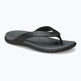 Šlepetės per pirštą Crocs Coast Flip black/slate grey
